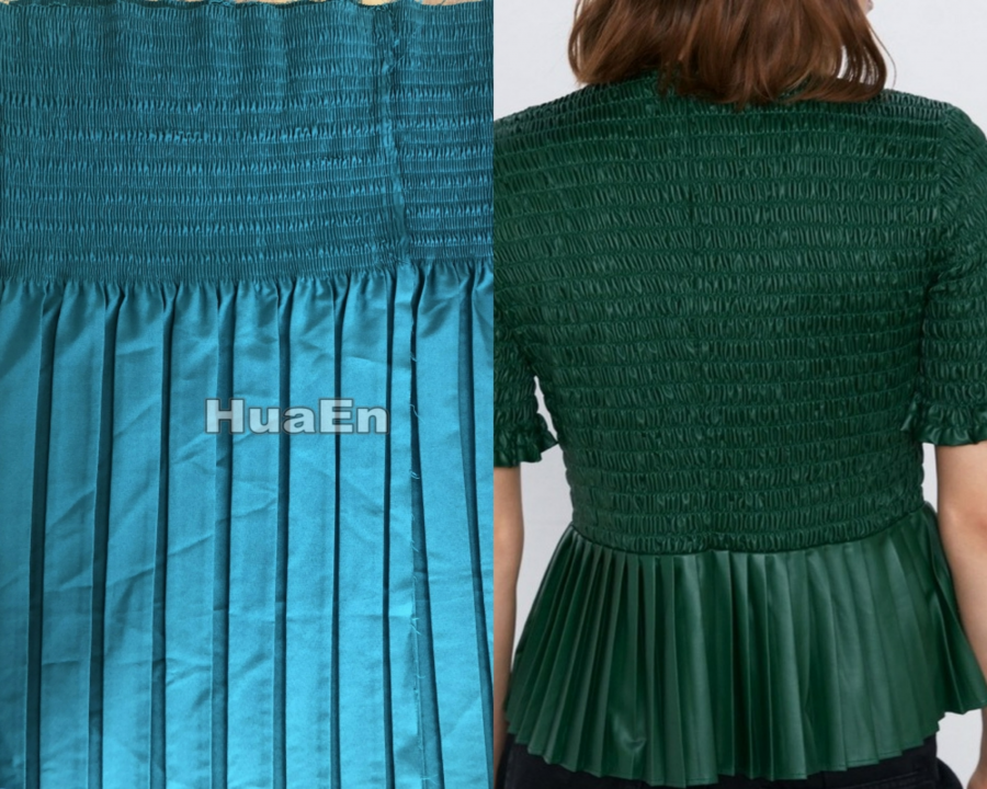 How to coordinate with another fabric pleating machine for a unique design?