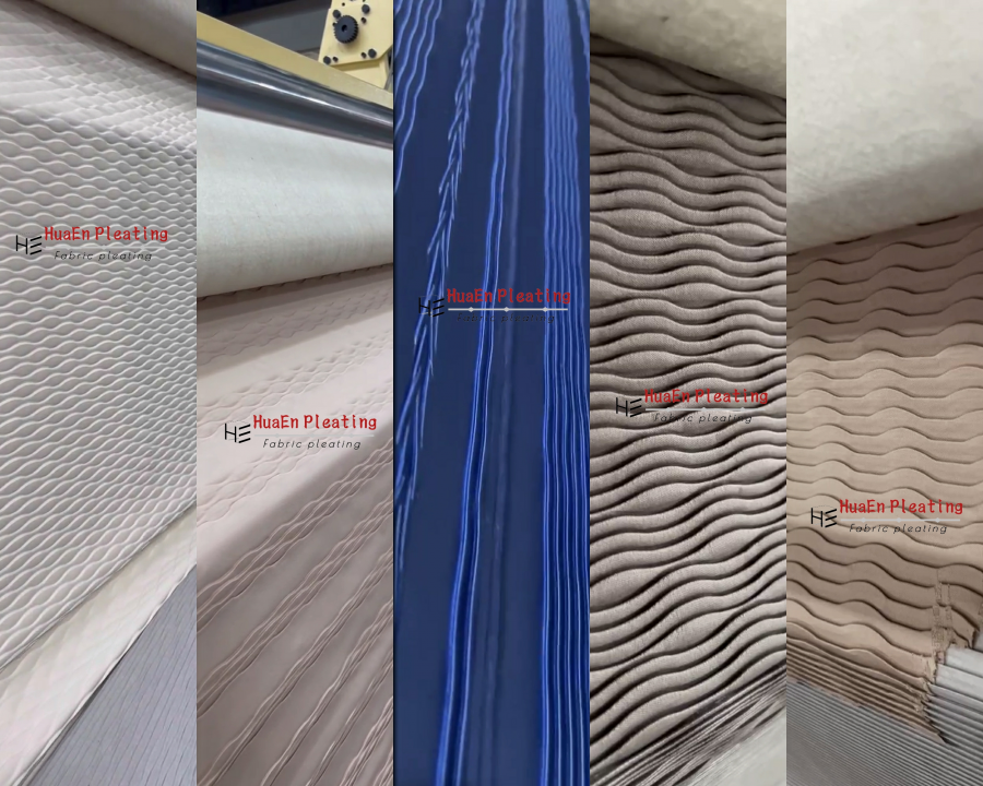 How many wave patterns can be produced on the Fantasy fabric pleating machine?